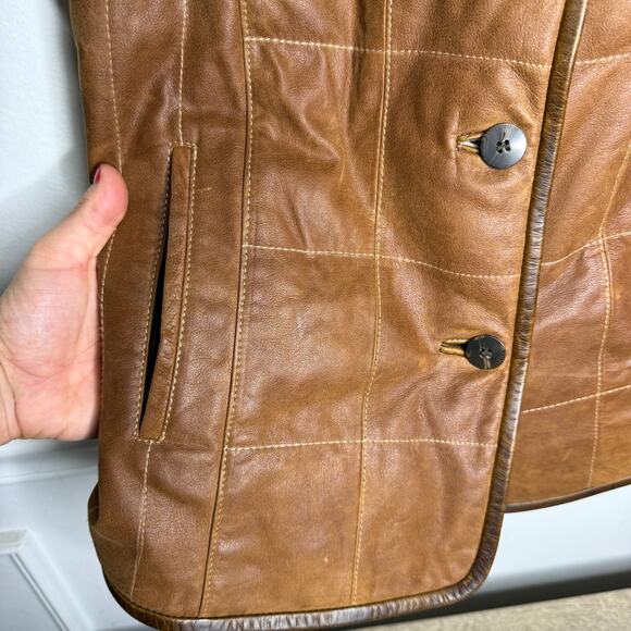 Lone Pine American Made Leather Cashmere Wool Womens Vest Medium - Picture 4 of 12